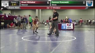 2315 Cadet Men 138 Brant Whitaker Missouri vs Gannon Kosowski Illinois 3618084104
