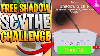 FREE SHADOW SCYTHE IN ROBLOX MINING SIMULATOR! (Roblox Challenge)