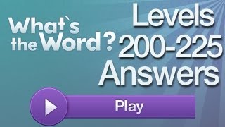 What's the Word Answers 200-225