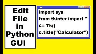 Python: Read File into GUI Textbox & Edit Data