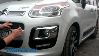 Защита радиатора CITROEN C3 PICASSO с 2013г.в. рестайлинг. (Черный) - strelka11.ru