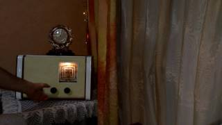 Демонстрация приёма эфира на ламповый радиоприёмник "Рекорд 53"