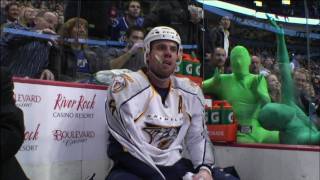 Green Spandex Men Mocking the Opposition Players - Canucks Vs Predators - 12.22.09 - HD