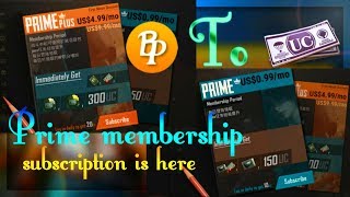Bp to UC SUBSCRIPTION Update is here 0.11.5 | pubG Mobile prime membership