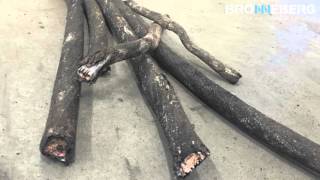 Processing armoured cable