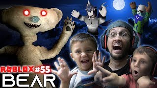 SCARY ROBLOX GAME!  BEAR CHASE! ? = ? FGTeeV Creepy Hide and Seek (#55)