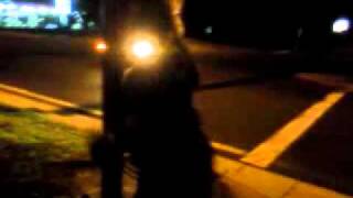 Drunk girl yelling at a cross walk machine! lmao funny shiit.