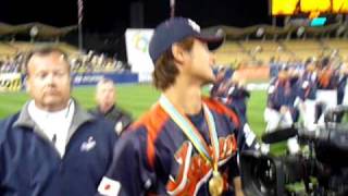 WBC 日本　優勝パレード　 ダルとサエコ
