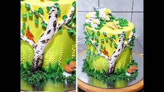 УКРАШЕНИЕ ТОРТОВ, Торт БЕРЕЗОВАЯ РОЩА от SWEET BEAUTY СЛАДКАЯ КРАСОТА , CAKE DECORATION