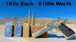 Can 1Kilo Gold or Platinum Stop 50cal Desert Eagle? $100k worth