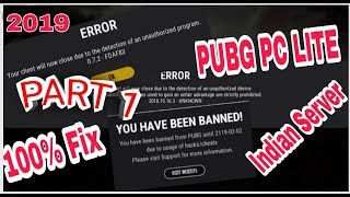 PUBG PC LITE 100years Ban & Client Will Close error FIX 100% [Part 1]