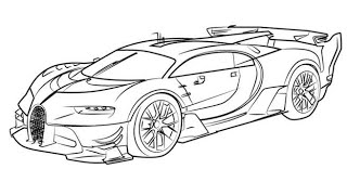 HOW TO DRAW BUGATTI CHIRON