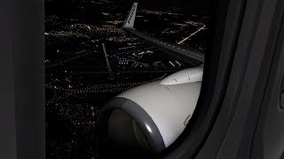 X-Plane 11 | Realistic Wing View | EHAM Turbulent Night Landing