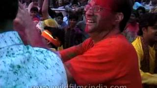 Foreigners and locals celebrate Holi in India