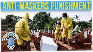 Anti-Maskers Forced to Dig Graves in Indonesia
