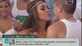 Dorita Orbegoso repartió besos y cachetadas a los chicos de BLT