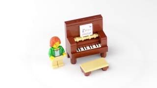 Lego Upright Piano Tutorial - Working Keyboard Cover!