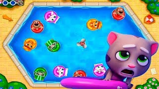 ГОВОРЯЩИЙ ТОМ АКВАПАРК ОХОТА ЗА ЯЙЦАМИ  #5 мультик игра видео для детей  Talking Tom Pool Egg Hunt