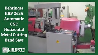 BEHRINGER HBP 263A AUTOMATIC CNC HORIZONTAL METAL CUTTING BAND SAW WITH BUNDLE CUTTING OPTION