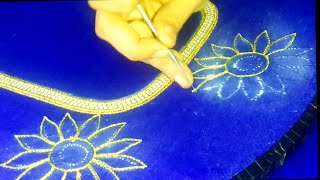 Basic chain stitch\Aari Embroidery Maggam work design\Embroidery beginners