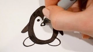 How to Draw a Cartoon Penguin (v2)