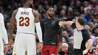 LeBron James Ejected for 1st Time in His Career! Love 38 Points! 2017-18 Season
