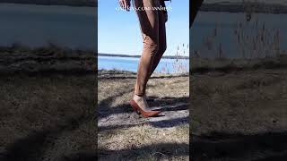 brown high pumps #shorts