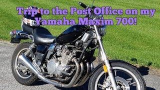 Trip to the Post Office on my Yamaha Maxim!