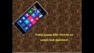 Nokia Lumia 830 Windows Phone How to Set Screen Lock Password