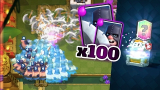 ¡¡x100 Verdugos Atacando a la vez!! + ?Legendaria en cofre GIGANTE? | CharlyCoC | Clash Royale