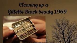 How to clean a safety razor Gillette black beauty 1969