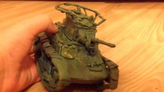 КОЛЛЕКЦИЯ МОИХ 2-х ПЛАСТИЛИНОВЫХ ТАНКОВ!!!Т-26 1933,Renault FT-17!