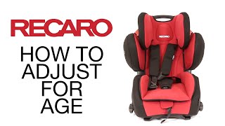 Recaro Young Sport Hero - Converting Seat from ECE Group 1 to Groups 2/3