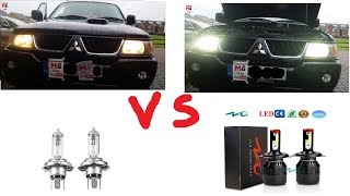 LED instead of H4 bulbs - I check how the NAO H4 LED bulbs shine