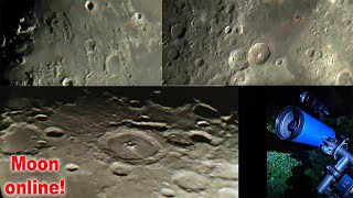 MOON ONLINE Telescope Zoom! Місяць через телескоп. Запис трансляції 12.10.2022