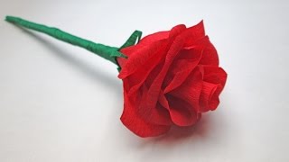 Розы из гофрированной бумаги
