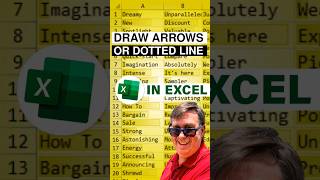 Excel - Draw Arrows or Dotted Line in Excel - #shorts