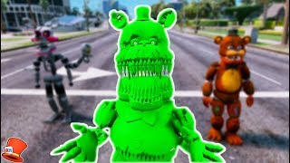 BRAND NEW SLIME NIGHTMARE FREDBEAR ANIMATRONIC! (GTA 5 Mods FNAF RedHatter)
