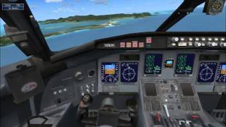 Flight Simulator X Demo "Bombardier CRJ700" my first landing
