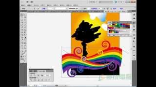 【Illustrator CS5】輕鬆製作彩虹線條圖(2/2)