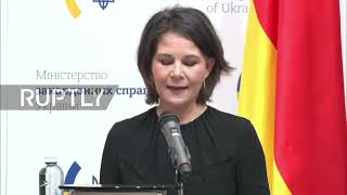 Ukraine: Diplomacy 'key' to Ukraine conflict, no arms supplies - German FM Baerbock
