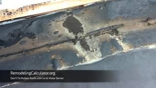 Don't Fix Flat RUBBER Roofs with Ice & Water Barrier