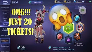 HOW TO GET RUBY SKIN (CAT GIRL) IN LUCKY SPIN - Mobile Legends