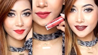 12 Colors I magic Professional Liquid Matte Lipstick Swatches | Sumayaa Meem