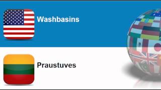 Learn Lithuanian = Topic = Sanitary ware