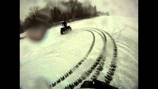 Polaris Sportsman 850 Winter Ice Riding