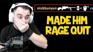HE RAGE QUIT CAUSE HE THOUGHT I WAS CHEATING - CSGO