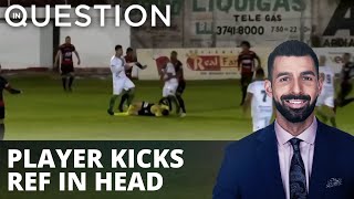 Brazilian player kicks ref in head, charged with attempted murder