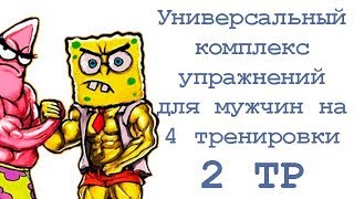 Универсальный комплекс упражнений для мужчин на 4 тренировки (2 тр)