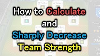 How to calculate and sharply decrease Team Strength - Pes 2018 mobile